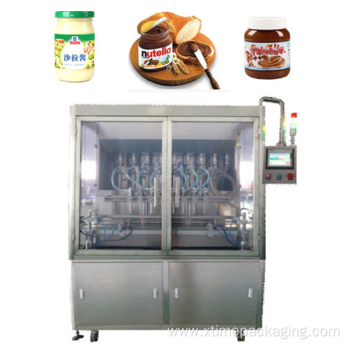 Automatic liquid cream piston filling machine for honey
